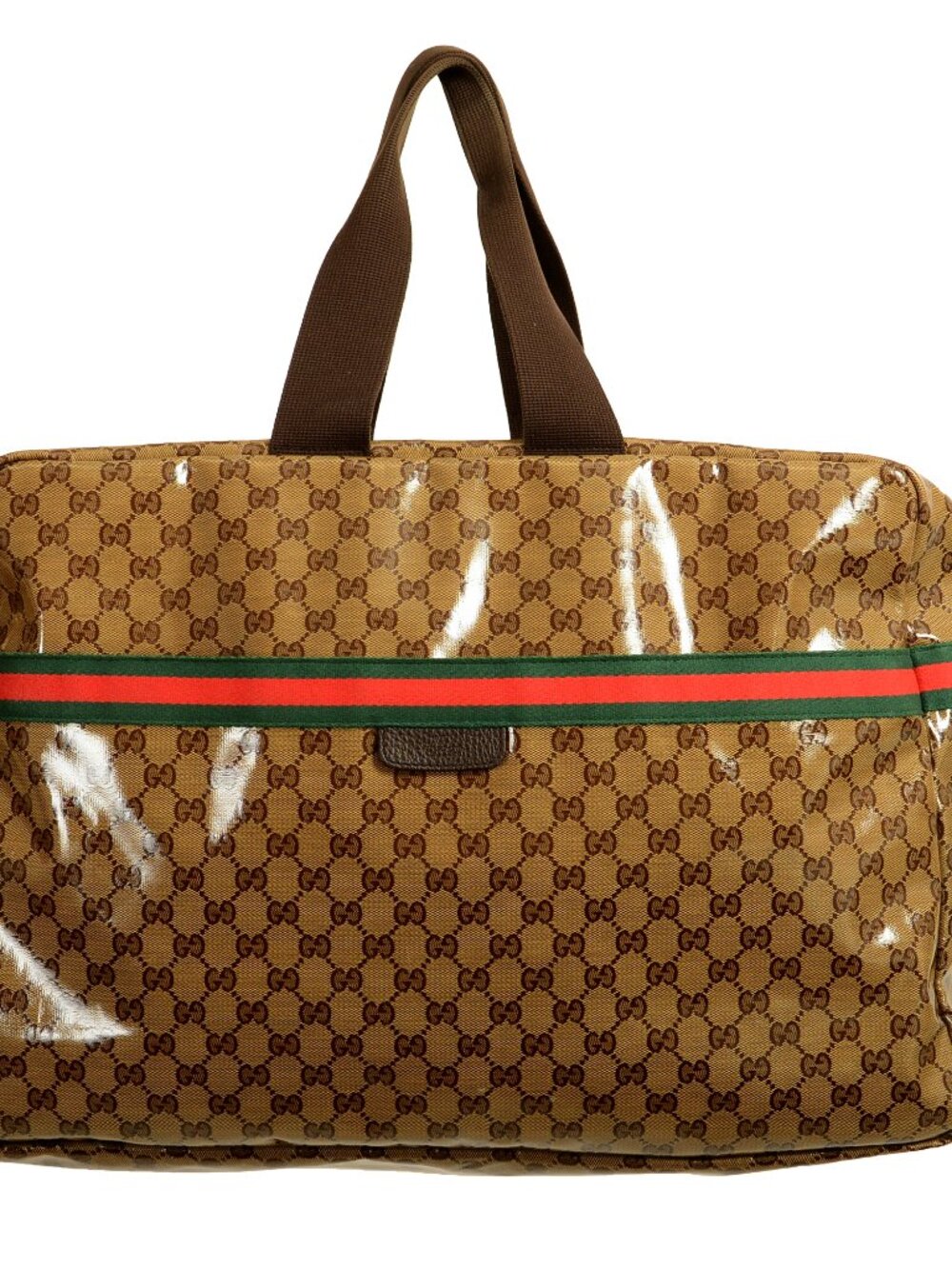 Gucci Men's GG Crystal Web Duffle Gym Weekender Travel Extra Large Bag - Picture 5 of 11